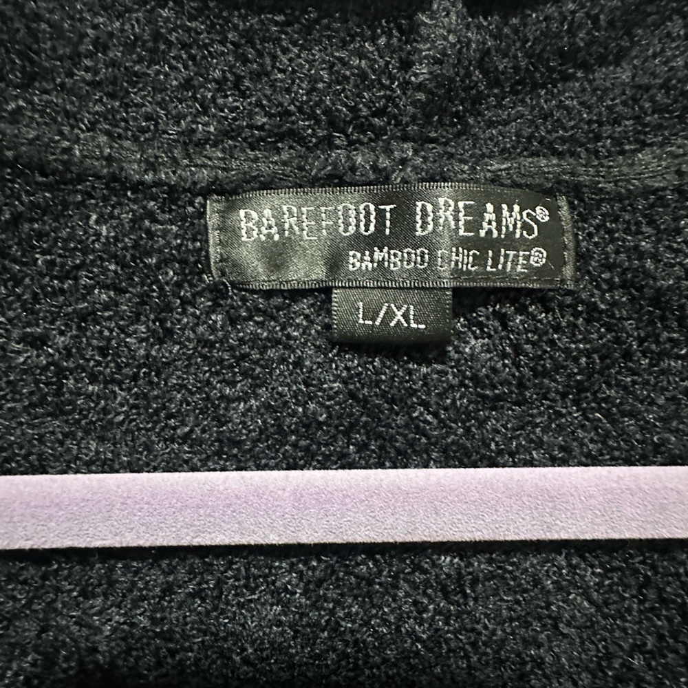 Barefoot Dreams Black Bamboo Chic Lite Cardigan L/XL EUC - Picture 4 of 4